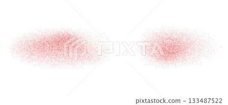 Noise gradation red peppers fly spots shapes set. Grainy texture paprika splash elements. Spray paint dotwork forms. Vector gritty wavy blob. Grunge food figures Noise gradation red peppers fly spots shapes set. Grainy texture paprika splash elements. Spray paint dotwork forms. Vector gritty wavy blob. Grunge food figures 133487522