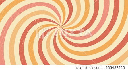 Groovy twisted starburst background with old paper texture. Retro faded spiral sun rays abstract illustration. Vector dynamic lines decoration. Radial carnival stripes vintage backdrop Groovy twisted starburst background with old paper texture. Retro faded spiral sun rays abstract illustration. Vector dynamic lines decoration. Radial carnival stripes vintage backdrop 133487523
