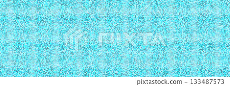 Blue pool tile seamless pattern background. Bathroom textured mosaic. Square decoration ornament. Kitchen floor with pixel grid. Vector swimming pool flat illustration Blue pool tile seamless pattern background. Bathroom textured mosaic. Square decoration ornament. Kitchen floor with pixel grid. Vector swimming pool flat illustration 133487573