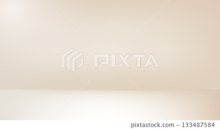 Studio matte beige texture background. Neutral wall product room. Minimal pastel nude colors table scene. Empty shelf or desk stage for beauty presentation. Vector gradient illustration Studio matte beige texture background. Neutral wall product room. Minimal pastel nude colors table scene. Empty shelf or desk stage for beauty presentation. Vector gradient illustration 133487584