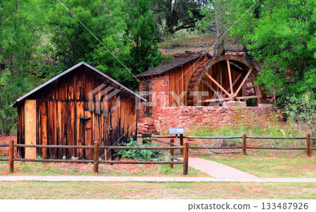 Old Buildings Red Rock Country surrounding Sedona Arizona 133487926