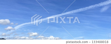 Aerial cloud floating in the blue sky Aerial cloud floating in the blue sky 133488018