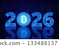 Glowing bold 2026 digits in neon blue circuitry stand against dark grid floor, flashing future finance tech and virtual crypto market drama Glowing bold 2026 digits in neon blue circuitry stand against dark grid floor, flashing future finance tech and virtual crypto market drama 133488137