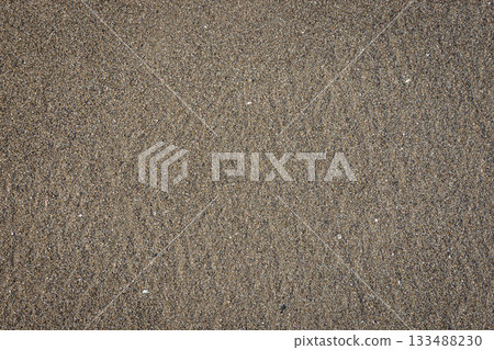 Sand on the beach in Tateyama, Chiba Prefecture, natural brown texture and background 133488230