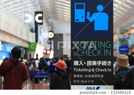 Ticket purchase, boarding procedure, ticket issuance, ticket check-in Ticket purchase, boarding procedure, ticket issuance, ticket check-in 133489128