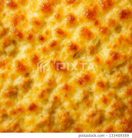 Texture of rich cheese gratin after baking Texture of rich cheese gratin after baking 133489389