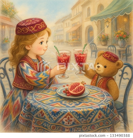 "Traveling Girl Dolly vol.12 Toasting with Teddy and Pomegranate Juice" Generative "Traveling Girl Dolly vol.12 Toasting with Teddy and Pomegranate Juice" Generative 133490388