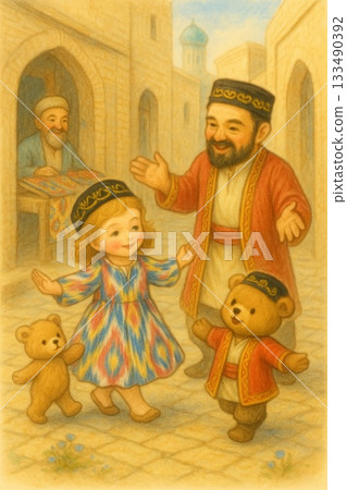 "Traveling Girl Dolly vol.8 Teddy and the Kind Merchant" Generative AI 133490392