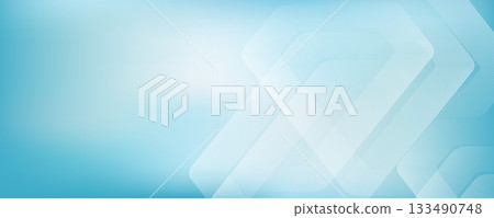 Digital hexagonal blue abstract background. Digital futuristic technology concept with hexagons. Geometric stripe line art design for poster, brochure, cover, banner, website, header 133490748