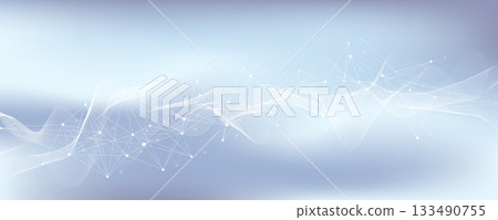 Abstract tech network connection dots. Digital background and big data technology. Blue background with plexus lines. Geometric background with abstract mesh Abstract tech network connection dots. Digital background and big data technology. Blue background with plexus lines. Geometric background with abstract mesh 133490755