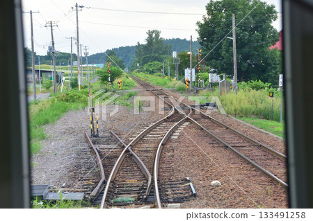 JR北海道富良野線西成岩站至北美英站之間的風景（2023年夏季清晨） 133491258