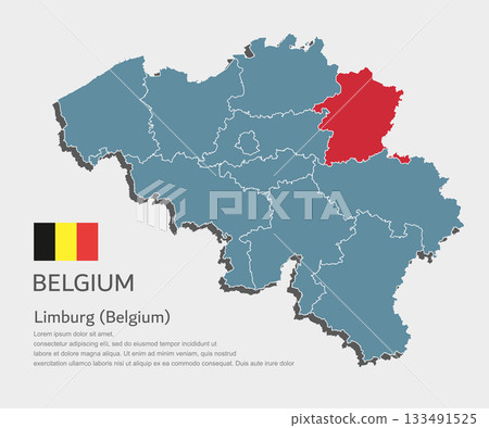 Vector map of Belgium - Limburg Province Vector map of Belgium - Limburg Province 133491525