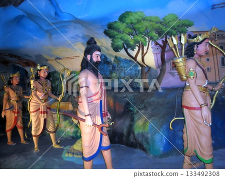 Close Up of a Cave Wall Featuring Natural Streaks and Textured Patterns Close Up of a Cave Wall Featuring Natural Streaks and Textured Patterns 133492308