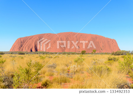 Spectacular view of Ayers Rock in Australia Spectacular view of Ayers Rock in Australia 133492353