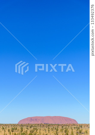 Spectacular view of Ayers Rock in Australia 133492376