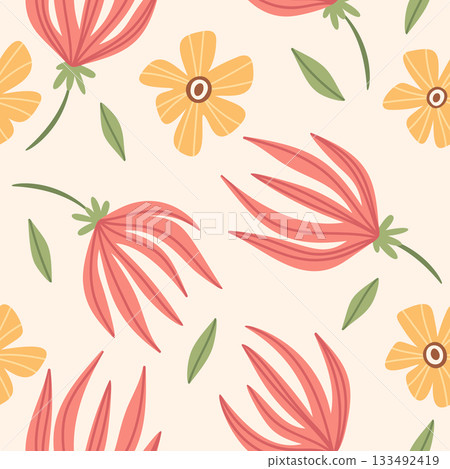 Floral pattern artistic repeating design Floral pattern artistic repeating design 133492419