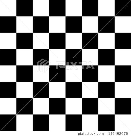 Black and white chess pattern. Checkerboard seamless vector illustration. Abstract checkered checkerboard for game. Grid geometric square shape. Race flag. Retro mosaic floor Black and white chess pattern. Checkerboard seamless vector illustration. Abstract checkered checkerboard for game. Grid geometric square shape. Race flag. Retro mosaic floor 133492676