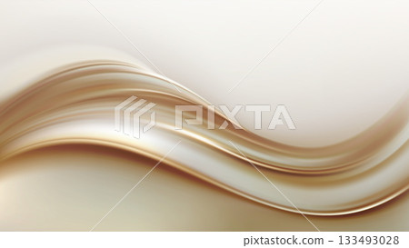 Golden Wave Motion Vector Illustration Background For Design 133493028