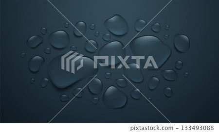 Dark Blue Water Droplets On Smooth Surface Abstract Background For Stock Images Vector Illustration Background Dark Blue Water Droplets On Smooth Surface Abstract Background For Stock Images Vector Illustration Background 133493088
