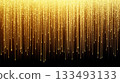Vector Illustration Background Of Golden Glittering Rainfall With Long Vertical Light Streams Shimmering Gold Backdrop 133493133