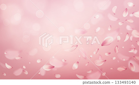 Vector Illustration Pink Petals Background Dreamy Gentle Breeze Vector Illustration Pink Petals Background Dreamy Gentle Breeze 133493140