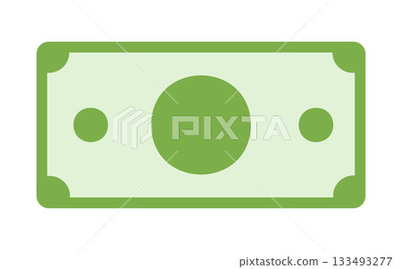 Blank cash money currency note template design in green color. Green currency bank note, cash and money symbol. Flat illustration Blank cash money currency note template design in green color. Green currency bank note, cash and money symbol. Flat illustration 133493277