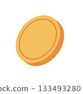 Blank coin template. Flat style illustration. 133493280