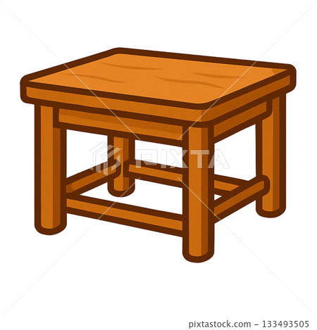 Simple illustration of a wooden table 133493505