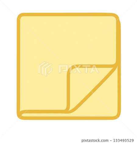 A simple illustration of a yellow handkerchief 133493529