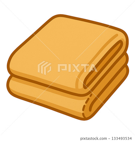 一張折疊毯子的簡單插圖 133493534