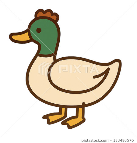 鴨子的簡單插圖 133493570