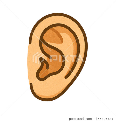 耳朵的簡單示意圖 133493584