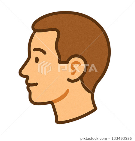 Simple illustration of a head 133493586