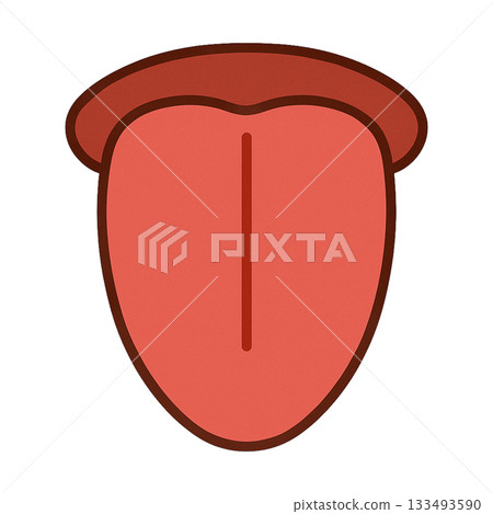 舌頭的簡單示意圖 133493590