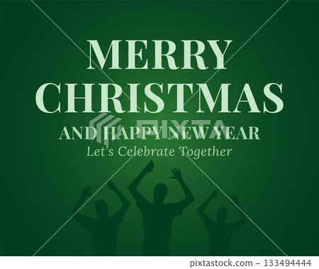 Merry Christmas Celebration Happy New Year Wishes 133494444