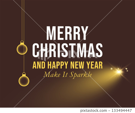 Merry Christmas Sparkling Holiday New Year Wishes Merry Christmas Sparkling Holiday New Year Wishes 133494447