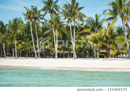 Stunning views of empty beach of the wonderful island Stunning views of empty beach of the wonderful island 133494579