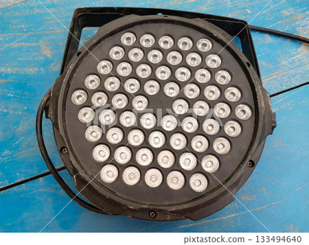 led pa light, dmx on painted plank wood led pa light, dmx on painted plank wood 133494640
