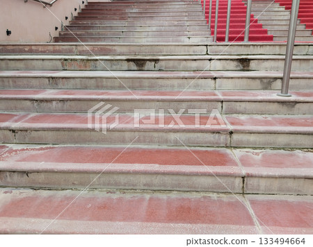 Outdoor bricks stair step in full of image 133494664