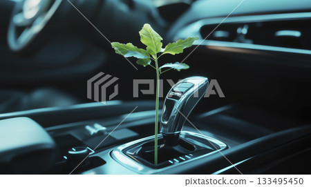 Futuristic Urban Sustainability Seedling Grows Futuristic Urban Sustainability Seedling Grows 133495450