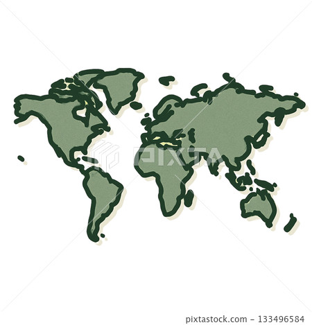 Simple illustration of world map 133496584