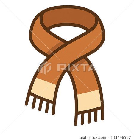 圍巾的簡單插圖 133496597