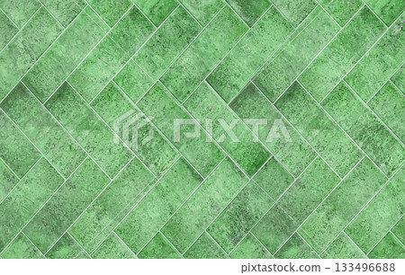 Textured Green Tile with Classic Pattern for Interior Design Textured Green Tile with Classic Pattern for Interior Design 133496688