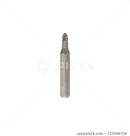 Iron bit for screwdriver and drill on Isolated on a white background 133496708