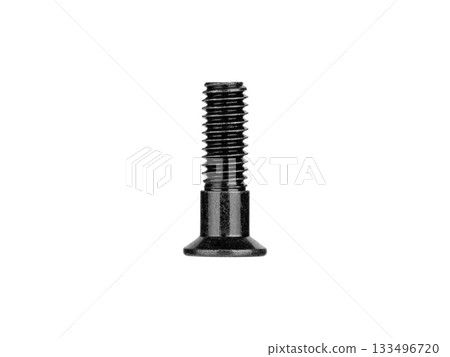 Black Countersunk Hex Socket Screw Isolated on White Background 133496720