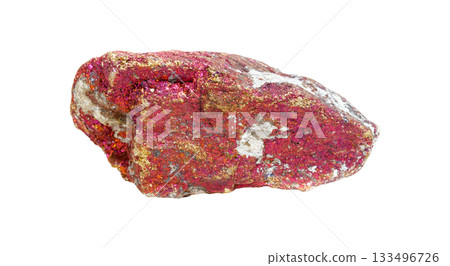 Colorful Chalcopyrite Mineral with Golden Flecks Isolated Colorful Chalcopyrite Mineral with Golden Flecks Isolated 133496726