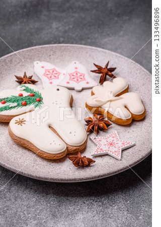 Christmas gingerbread as food background for winter holidays. Sweet christmas gingerbread Christmas gingerbread as food background for winter holidays. Sweet christmas gingerbread 133496896