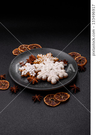Christmas gingerbread as food background for winter holidays. Sweet christmas gingerbread Christmas gingerbread as food background for winter holidays. Sweet christmas gingerbread 133496917