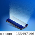 binary code data from a smartphone screen 133497196