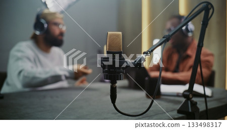 High Quality Studio Microphone Set Up For Recording Session 133498317